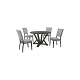 Best Master Furniture 5 Piece Dining Table Set Gray