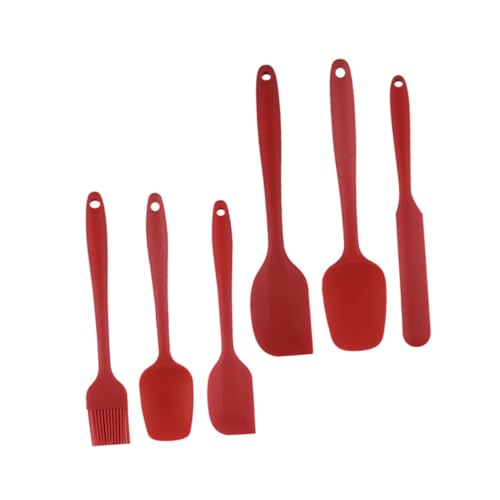 Alipis 1 Juego Set de espátula para pastel espátula de queso de cocina kit de espátula de silicona esparcidor de espátula de mantequilla gel de sílice rojo