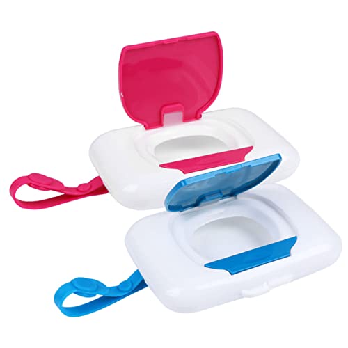 Toyvian Caja De 2 Uds Caja De Toallitas Caja De Almacenamiento Al Aire Bolsa De Pañales De Viaje Caja De Toallitas Húmedas Para Bebés Bolsas De Toallitas Húmedas Para Bebés