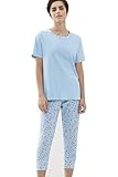 Mey Nachtwäsche Serie Yasmina Damen Schlafanzüge 7/8 Dream Blue XL(44)