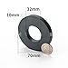 D45-100mm Ferrite Ring Magnet, Heavy Duty Ceramic Magnets for Industry, Science,Crafts and Hobbies(70x10-32mm,2PCS)