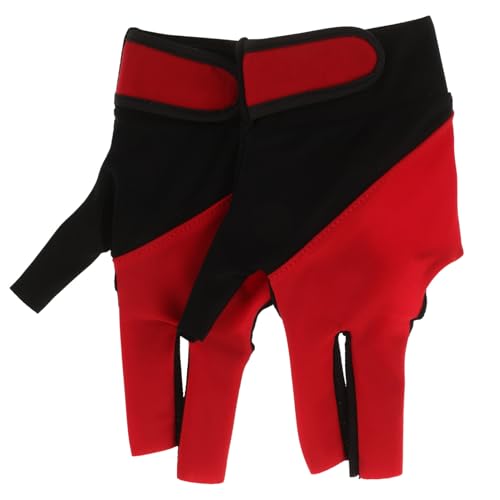 BESPORTBLE 2pcs Wear Resistant Billiard Glove Left Handed Protective Glove Three Finger Design for Enhanced Control Durable and Breathable Material for Pool and Snooker Games