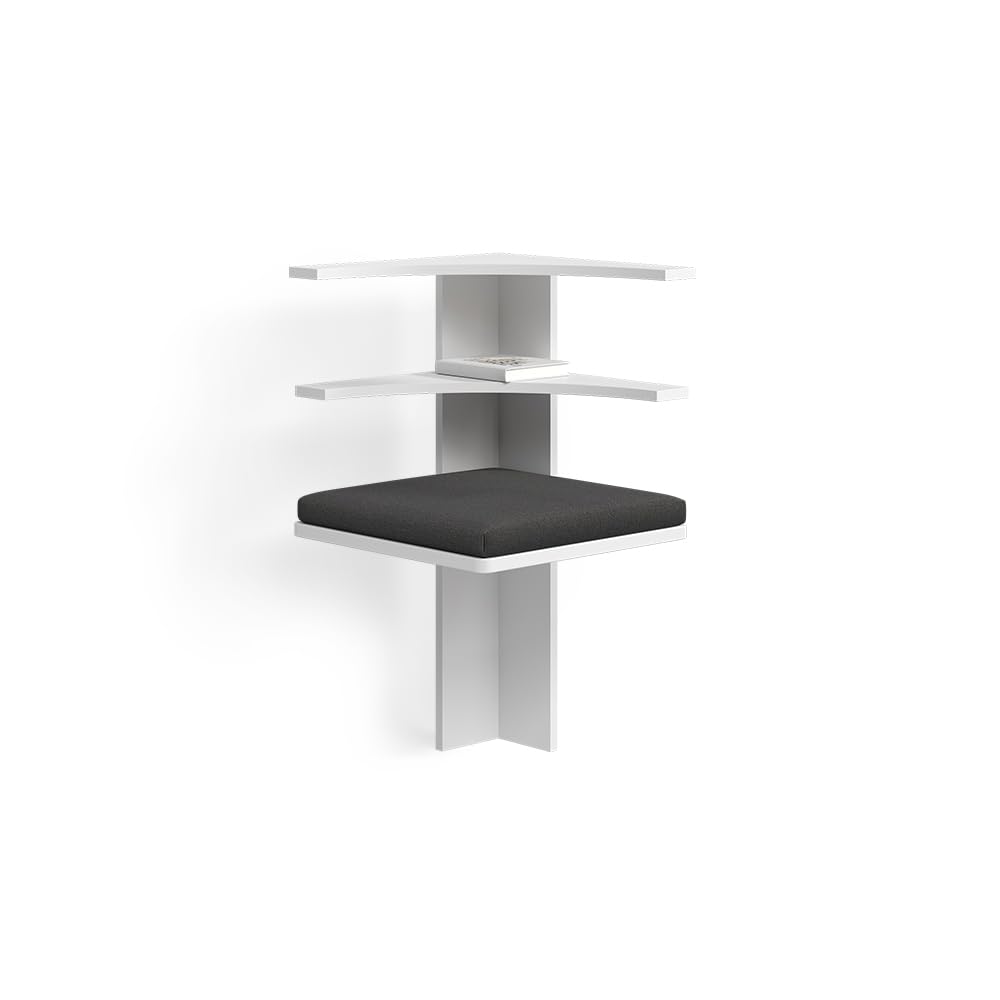 Livinity Panca ad angolo Tiberio, Bianco, 43.5 x 43.5 cm