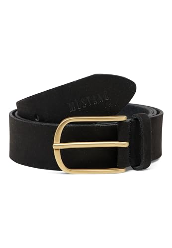 Ceinture femme MUSTANG ajustée en cuir véritable marron pour un ajustement précis