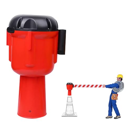 CAIFEXUE 10M Retractable Traffic C- Hazardous Caution Tape Style, Cbarrier Tape for Blocking Traffic and Pedestrian Areas,with Lock Button/B/10M(32Ft)