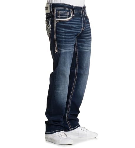 American Fighter Men's Denim Striker Hudson Jeans, Relaxed Fit, 34" Inseam 6