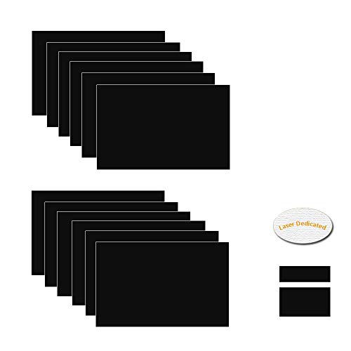 Image of XLNTTECH 100% Laser Engraving Double Color Sheet (7 inch x 11 inch x .040 inch, 12 Pieces) for Interior Signs, Badges.