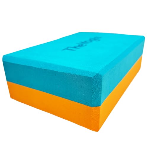 Image of The Yogis Yoga Blocks Set of 2 High Density Foam for Stretching, Balancing Premium Yoga Accessories for Women & Men Extra Large Size 3x6x9 inches with belt
