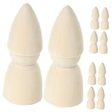 LABRIMP 10個彩绘木头娃娃 未塗装木製ペグドール 手描き用 無塗装 木製クラ