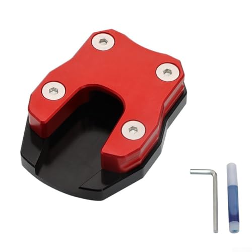 Honseadek Cubierta para pedal de pie inclinable para motocicleta para CNC de aluminio lateral, base de extensión Pcx 160 150 125 2010 para ahora placa de soporte de soporte ampliada (rojo)