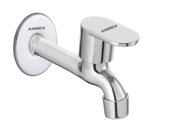 ANMEX® Oval Premium Stainless Steel Long Body Chrome Plated Bathroom/Kitchen Tap with Wall Flange (Chrome Plated) (Steel) (Large, 1) (B0C596224W) Amazon Price History, Amazon Price Tracker
