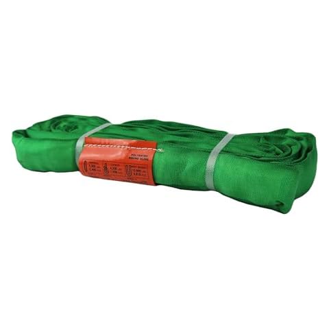 ATERET Powerlift Green Polyester Endless Round Sling - 6 Feet Length, 5,300 lb. Vertical Capacity, 10,600 lbs Basket - Heavy Duty Poly Lifting Sling Cover