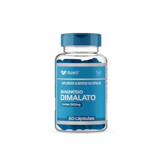 Magnésio Dimalato 500mg 60 Cápsulas Suplemento Mineral Muwiz