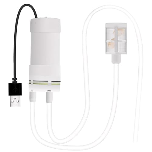 FUFRE Mini Wasserpumpe Selbstansaugende, 5V Wasserpumpe Klein, USB-Betriebene Mini Tauchpumpe, Elektrische Pumpe für Akkuschrauber mit 1M PVC Schlauch (C)