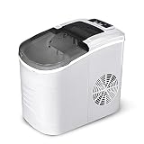 Macchina per il gelato del contatore, fabbricatore di ghiaccio automatico compatto, 9 cubi pronti in 8-10 minuti, produttore di cubetti di ghiaccio portatile con scoop e cestino