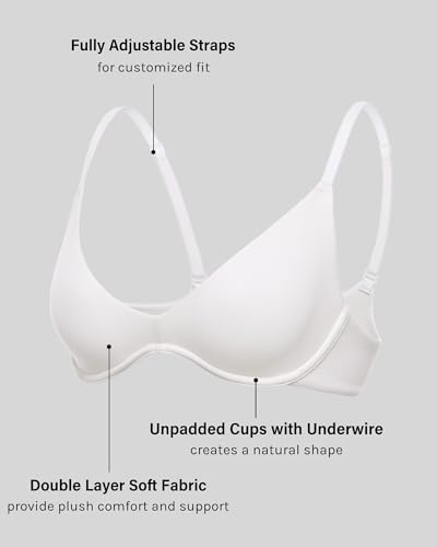Image of INLYRIC Women's Inbarely Plus Plunge Bra - Unlined Underwire Sexy Demi Balconette Bras