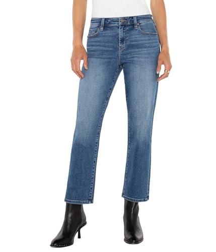 Liverpool Women's Kennedy Mid-Rise Crop Straight Vintage Denim