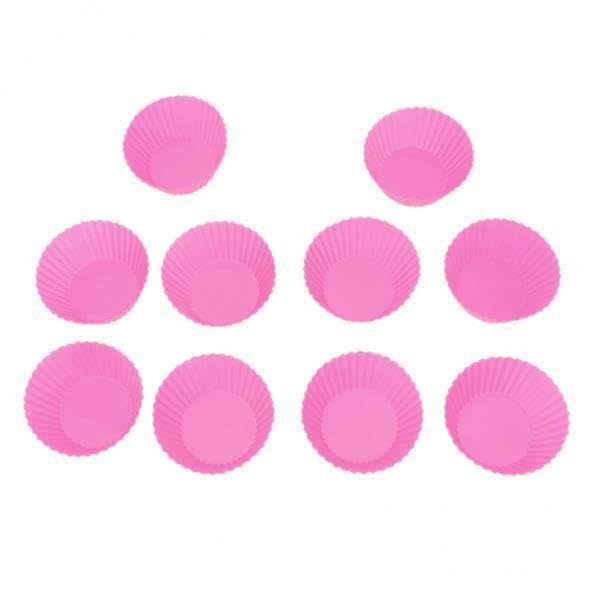 BNF® 2xSilicone Muffin Cup Round 7cm Cake Cup Small Cake Mould Rose Red|Home & Garden |Kitchen, Dining & Bar|Baking Accs. & Cake Decorating|Baking Cups & Liners