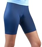 Aero Tech Women's USA Classic Padded Cycling Shorts (Medium, Navy)