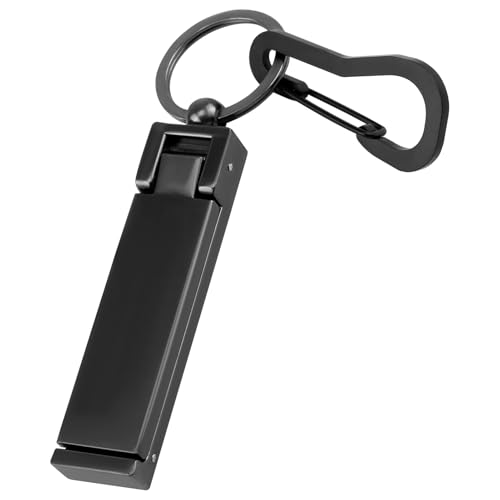 eModwey Taschenhalter für Tisch, Handtaschenhalter Haken aus Metall, mit Antirutsch-Beschichtung und Karabinerhaken, Universell einsetzbar für Damen- und Herrentaschen, Silbergrau