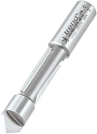 Trend 46/900X1/4TC Bit-46/900X1/4TC X Professional 1/4" Shank Bearing Guided Trimming Router Cutter Bit Diameter 9.5mm Cutting Length 6.35mm Tungsten Carbide Tipped