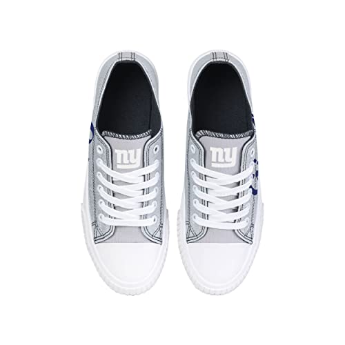 Image of FOCO Womens NFL Team Logo Ladies Fashion Color Glitter Low Top Canvas Sneakers Shoes