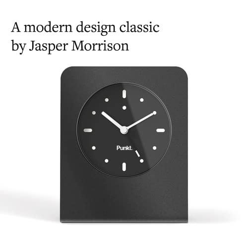 Punkt. Ac02 Table Clock With Alarm Function - Japanese Quartz Movement With Aluminium Body Scratch Resistance Glass Frame - Perfect For Gift Or Home Décor #TOP2