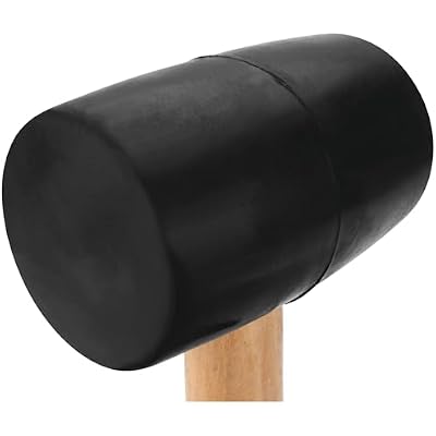 Performance Tool 1129 Rubber Mallet - Durable Head with Wood Handle, Ideal for Non-Marring Applications and General Purpose Use