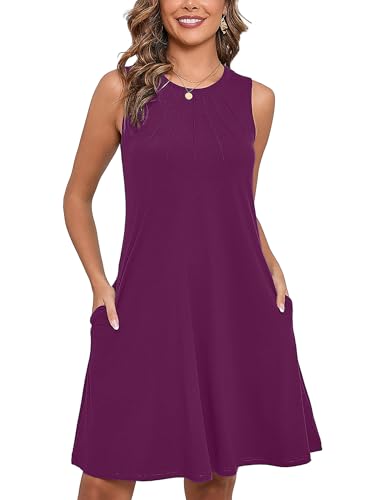Image of Heymoments Women Sleeveless Summer Beach Dresses with Pockets