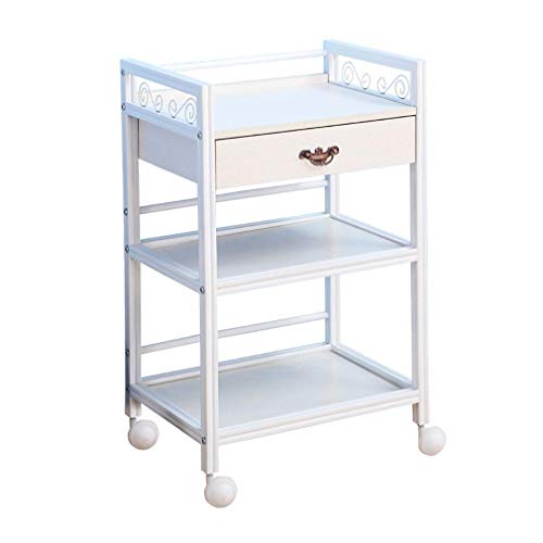 JKSVTF Carrito de belleza para artículos de coche, marco de inducción, herramienta multifunción, estante de almacenamiento para coche, cuatro ruedas, universal, para servicio de belleza, carrito de