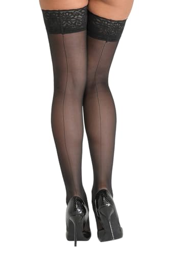 Chaussettes autofixantes femme en dentelle chic et tulle transparent de qualité