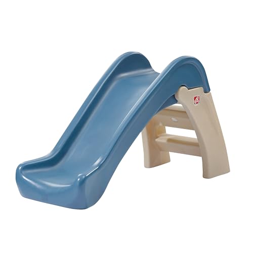 Step2 Play & Fold Junior Slide, Kids Indoor/Outdoor Play Slide, Backyard Playground Set, Easy Grip, Wide Ladder, Outside Jungle Gym, For Toddlers 1.5-4 Years Old