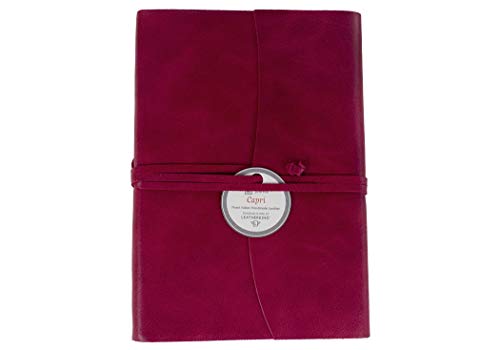 LEATHERKIND Capri Agenda in Pelle Rosso, A4
