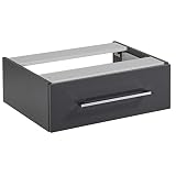 FACKELMANN Bad Unterbauschrank 60 cm mit 1 Schublade grau für Waschtischplatten - Badmöbelserie Hype 3.0