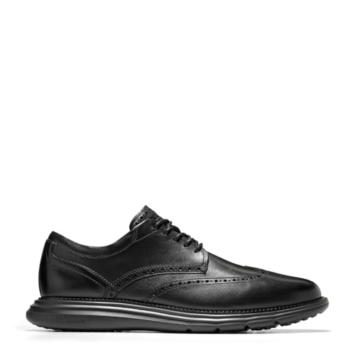 Cole Haan Men's Grand+ Ultra Wing Tip Oxfords Black 11 Medium