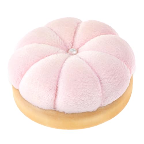 1 PCS Sewing Pin Cushion Wooden Base Needle Cushion Pink Round Sew Pincushions Cute Pin Cushions Japanese Style Pins Cushions for Quilting Needlework DIY Crafts
