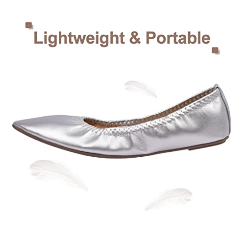 Image of Women's Ballet Flat Slip On Flats - Classic Casual Dress Shoes, Foldable Portable Travel Ballet Walking Shoes