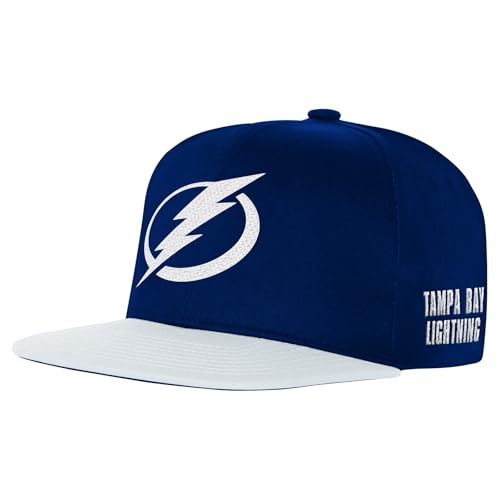 NHL Kids Youth 8-20 Official 2-Tone Snapback Hat Cap One Size (US Alpha One Size Tampa Bay Lightning)