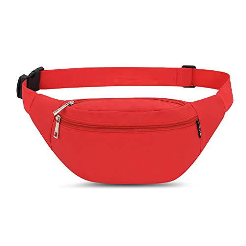 Bauchtasche für Damen und Herren Gürteltasche Hüfttasche Doggy Bag Outdoor Sport Groß Handytasche Umhängetasche Camping Fitness Fahrrad Geld Pouch Pack