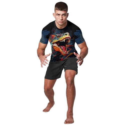 Desantiago Rash Guard Super Lightweight Fabric Compression Shirts Short Sleeve, BJJ Rash Guards for Men4
