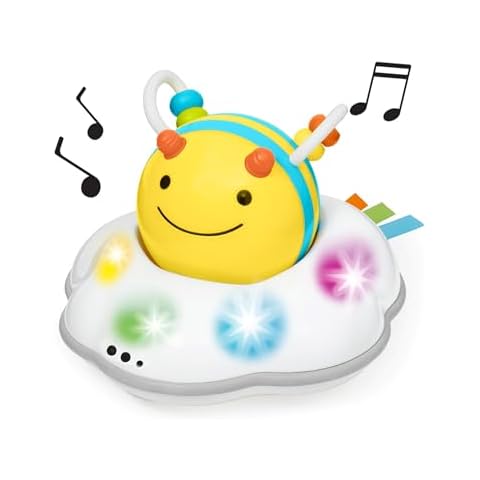 Skip Hop Baby Follow-Me Bee Tummy Time Crawl Toy 3-Stage Infant Sensory Development with Lights Sounds and Music Explore & More Age 5m+ Cover