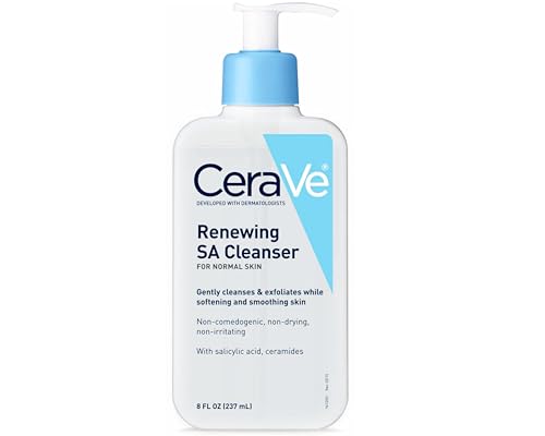 CeraVe SA Glättende Reinigung, Mildes Peeling-Waschgel, Feuchtigkeitsspendend, Talg und Öl reduzierend, Mit Salicylsäure, Urea, Hyaluron und Ceramiden, Bei trockener und rauer Haut, 236 ml CeraVe SA Glättende Reinigung, Mildes Peeling-Waschgel, Feuchtigkeitsspendend, Talg und Öl reduzierend, Mit Salicylsäure, Urea, Hyaluron und Ceramiden, Bei trockener und rauer Haut, 236 ml