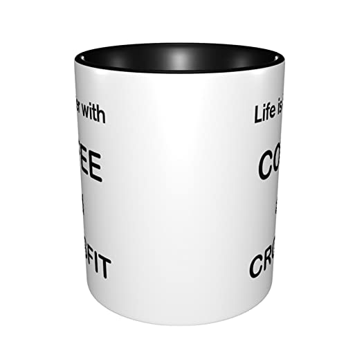 Taza Crossfit – Life is Better with Coffee and Crossfit – Divertido regalo para Crossfit, divertida taza de café de… - Imagen 4