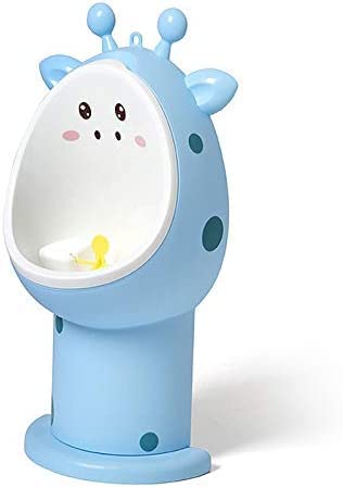子供用おまる トイレトレーニング 分離式 男の子用小便器 可愛い動物デザイン 自立式トイレ フック付き トイレトレーナー 高さ調節可能 取外し可能 トイレ練習 出産祝い プレゼント (ブルー)