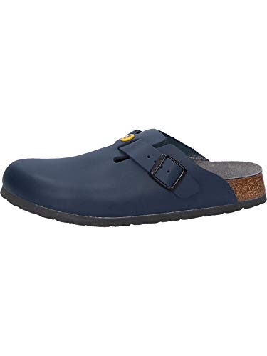 Image of Birkenstock Original Boston ESD Leather Narrow Width, Blue 42 N EU