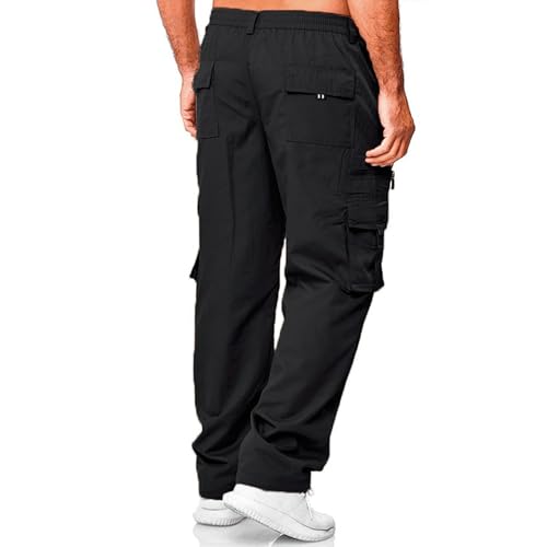 Pantalón Cargo Elastizado para Hombre 4X-Large Negro miniatura 4