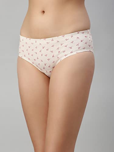 Enamor Women's Cotton Hipster Underwear Panties - Pack Of 3, Full Coverage, Stain Release Technology, Multicolors #TOP3