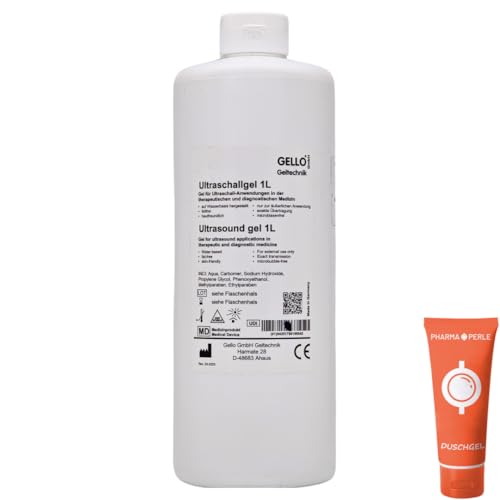 Ultraschallgel, 1x 1000 ml Gel I Gel für Ultraschall-Anwendungen I Kontaktmittel zur äußerlichen Anwendung I Sonographie Gel, Leitgel, Kontaktgel, Übertragungsgel I Spar-Set plus Pharma Perle giveaway