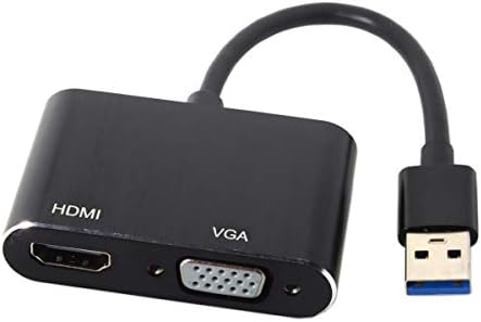 USB 3.0 & 2.0 to HDMI & VGA HDTV Adapter Cable External Graphics Card for Windows MacBook Laptop