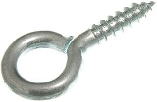 One Stop DIY 15 x SCREW IN EYE CLOSED HOOKS FIXING HANGER (No.6) 3.5MM x 30MM BZP NEW